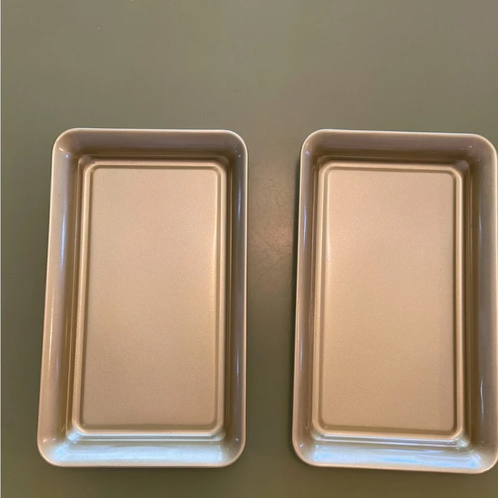 Gold Rectangular Napkin Trays (2)